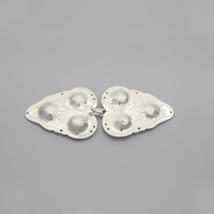 Slettås Håndgravert Sølvspenne - Hasla