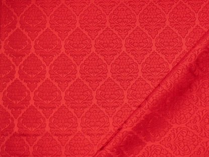 Damask vevet rødt stoff