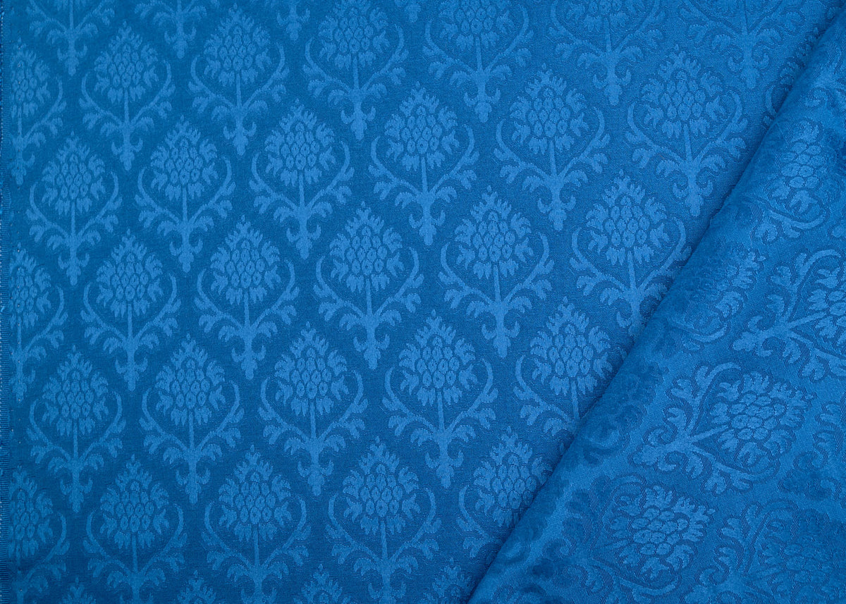 Damask vevet blått
