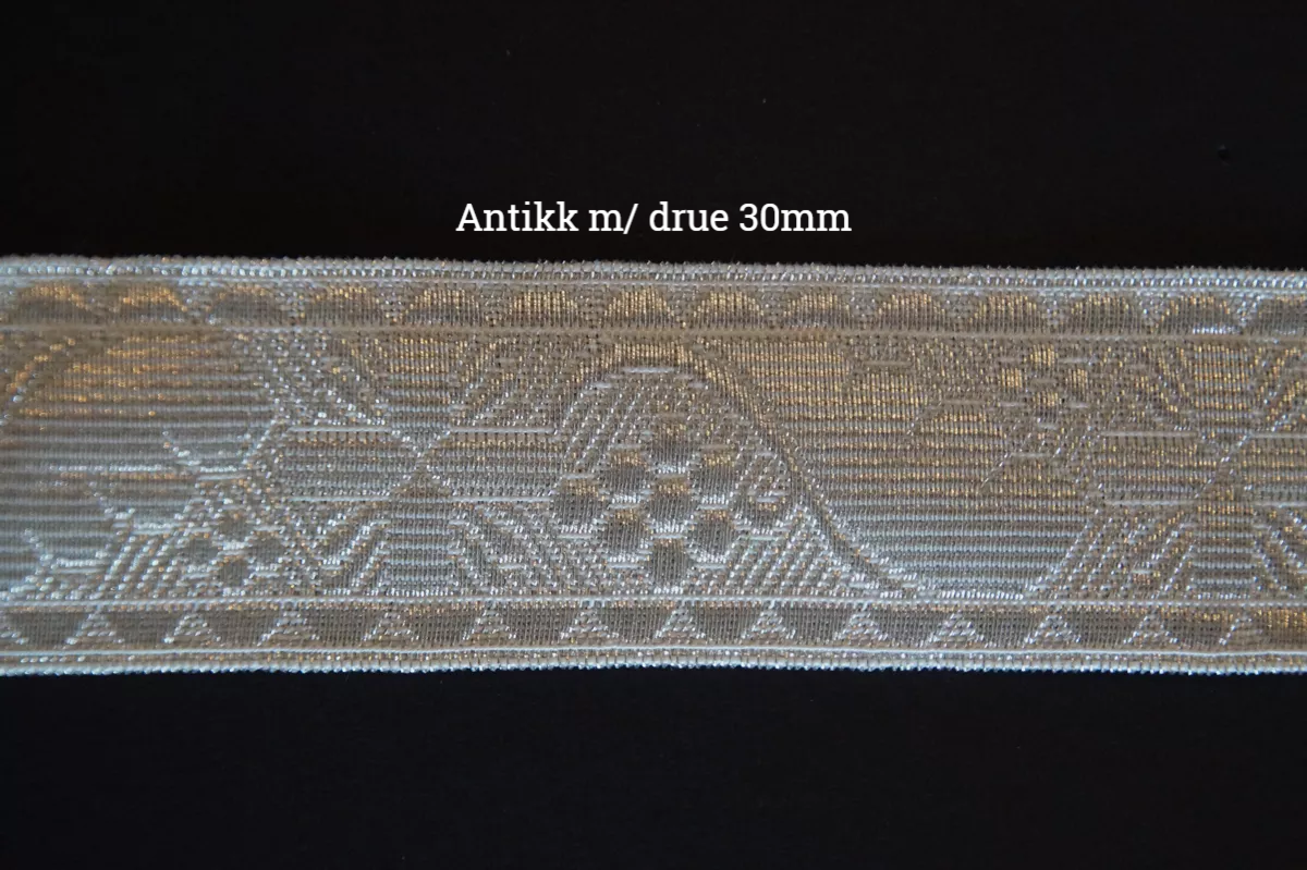 Antikk med drue sølvbånd, 30mm