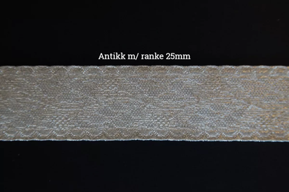 Antikk med ranke sølvbånd, 25mm