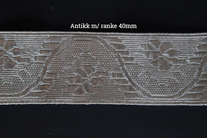 Antikk med ranke sølvbnd, 40mm