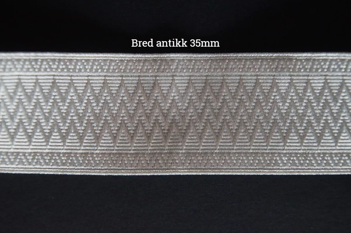 Bred antikk sølvbånd, 35mm