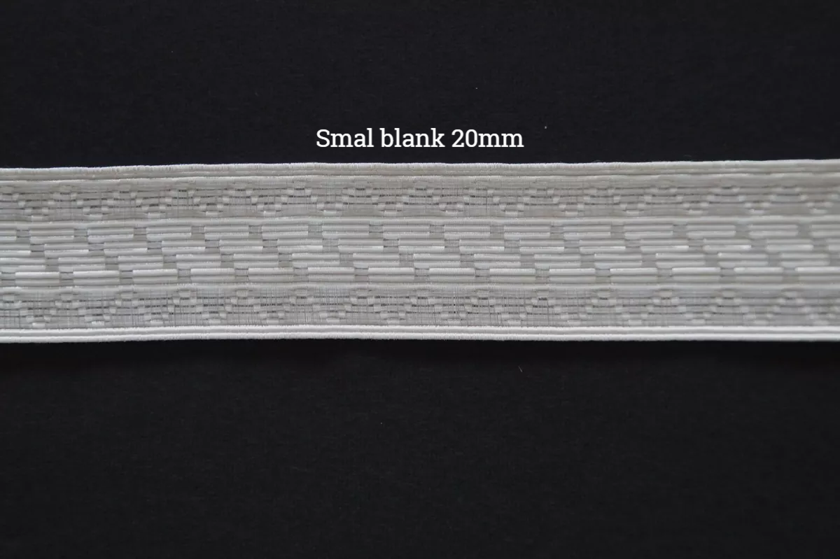 Smal blank, sølvbånd, 20mm
